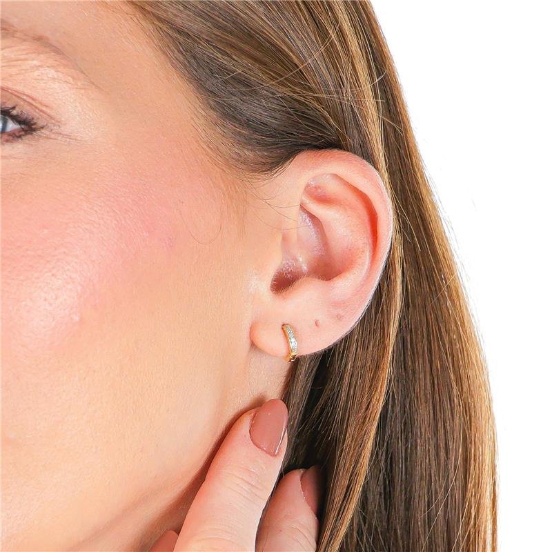 ARGOLA 1CM COM MICROZIRCÔNIAS