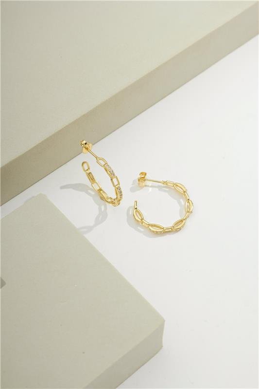 ARGOLA 2,5CM DE CORRENTE DE 2MM COM ZIRCÔNIAS