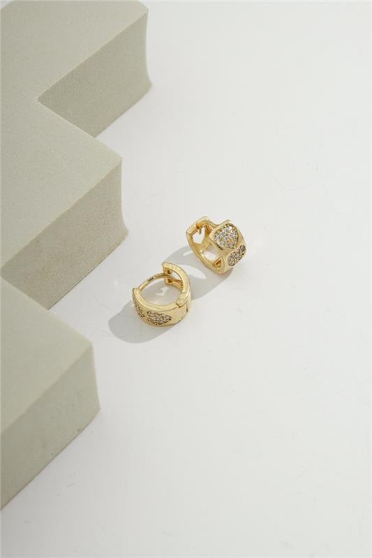 ARGOLA DE 1CM COM 2 CORAÇÕES DE MICROZIRCÔNIAS - BRB-01378