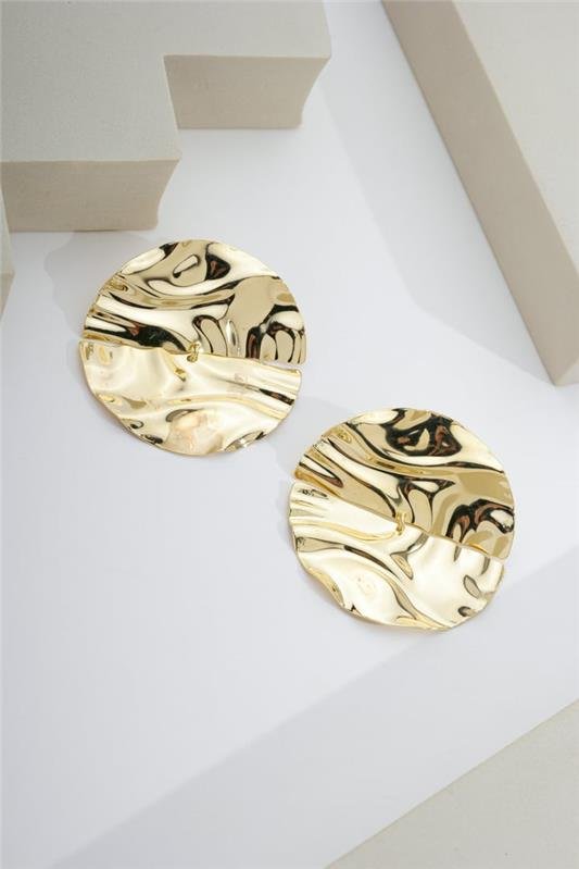 BRINCOS REDONDO COM DETALHES 4,0 CM DIAMETRO