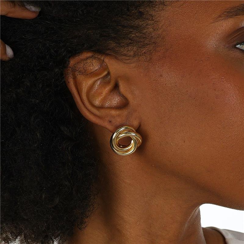 BRINCO REDONDO ENTRELAÇADO DE 2,5CM