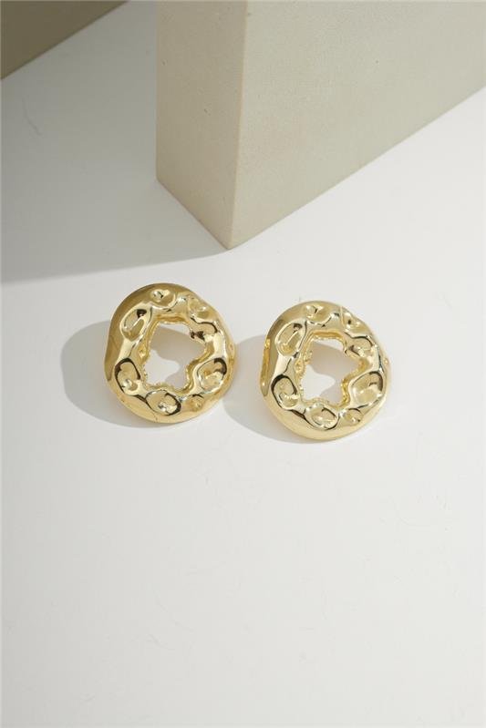 BRINCO REDONDO DE 2,5CM COM CHAPA ONDULADA