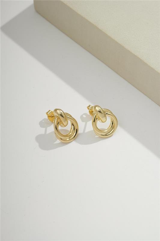 BRINCO DE 1,75CM COM ARGOLAS ENTRELAÇADAS