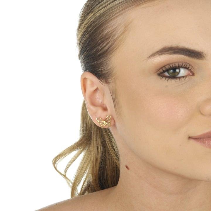 BRINCO BORBOLETA VAZADA 1,6 CM