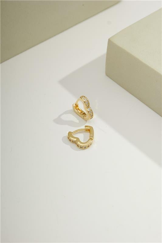 ARGOLA DE CORAÇÃO 1,1CM DE CLICK COM MICROZIRCÔNIAS