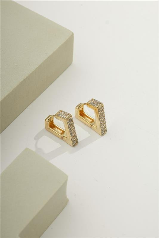 ARGOLA EM V COM 2CM DE CLICK COM MICROZIRCÔNIAS