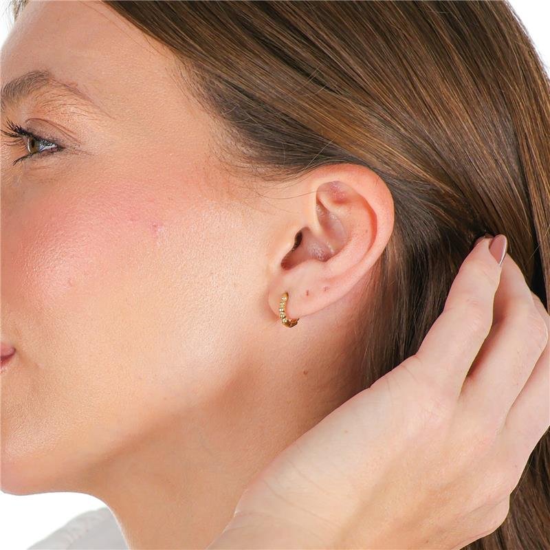 ARGOLA DE 1,1CM COM BOLINHAS