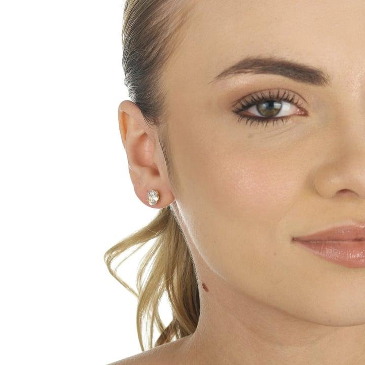 BRINCO DE ZIRCÔNIA SOLITÁRIA OVAL 6X8MM