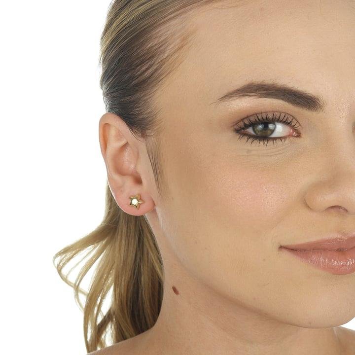 BRINCO ESTRELA FIXO 1,0CM(G)