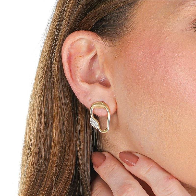 BRINCO VAZADO COM DETALHE DE ZIRCONIAS - 002-03000