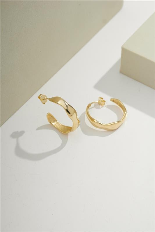 ARGOLA LISA COM BORDAS ONDULADAS DIAMETRO 2,5 CM - 002-03041