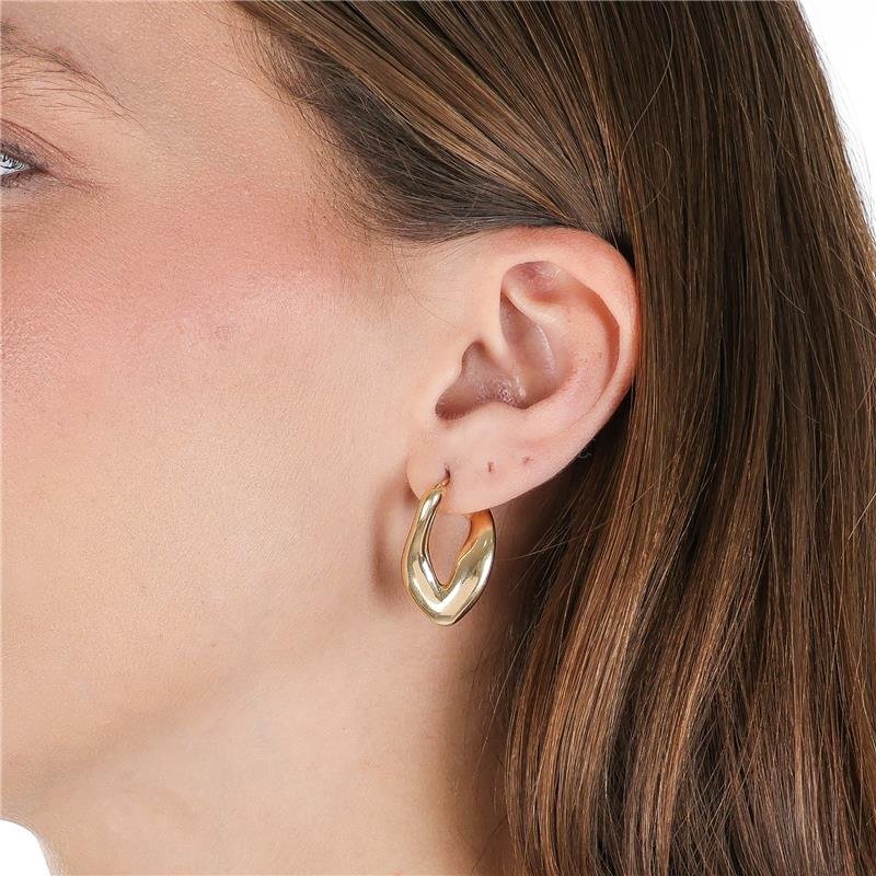 ARGOLA FORMATO V LISA 2,5 X 1,5 CM - 002-03046