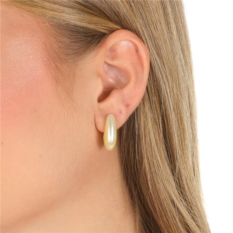 BRINCO PÉROLA ESTILO GOTA 2,0 CM X 1,5 CM - 002-03054