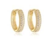 ARGOLA COM MICROZIRCÔNIAS 2 FILEIRAS 1,5CM DE DIAMETRO - 002-03099