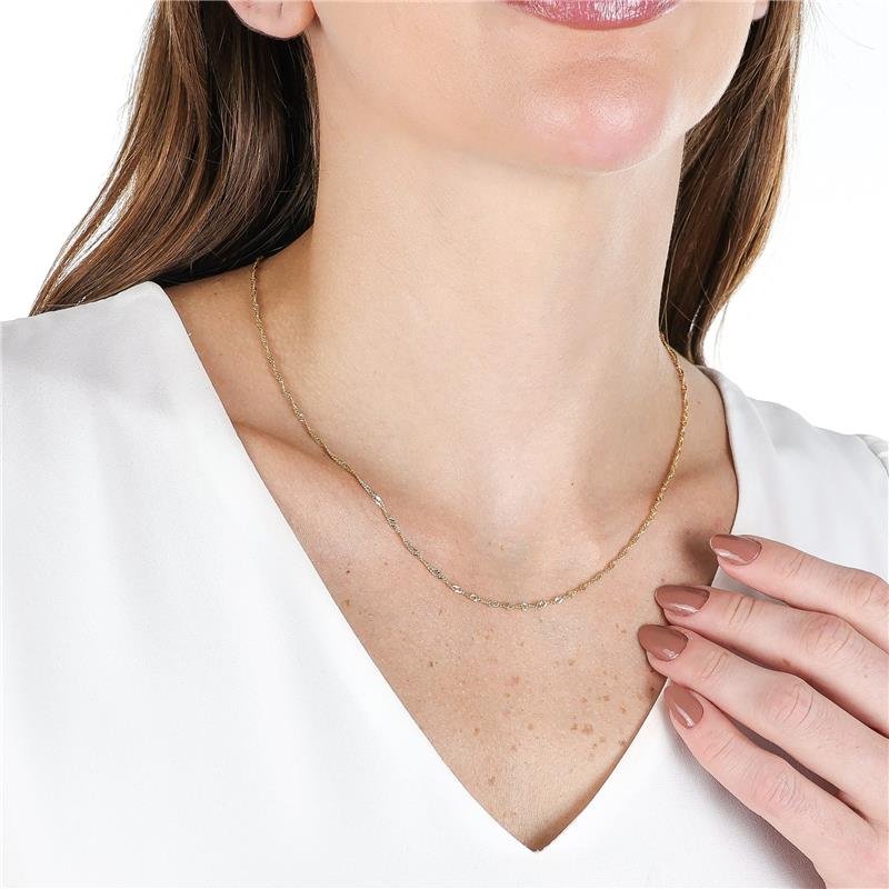 CORRENTE SINGAPURA 1,7MM DE LARGURA X 0,4MM DE ESPESSURA