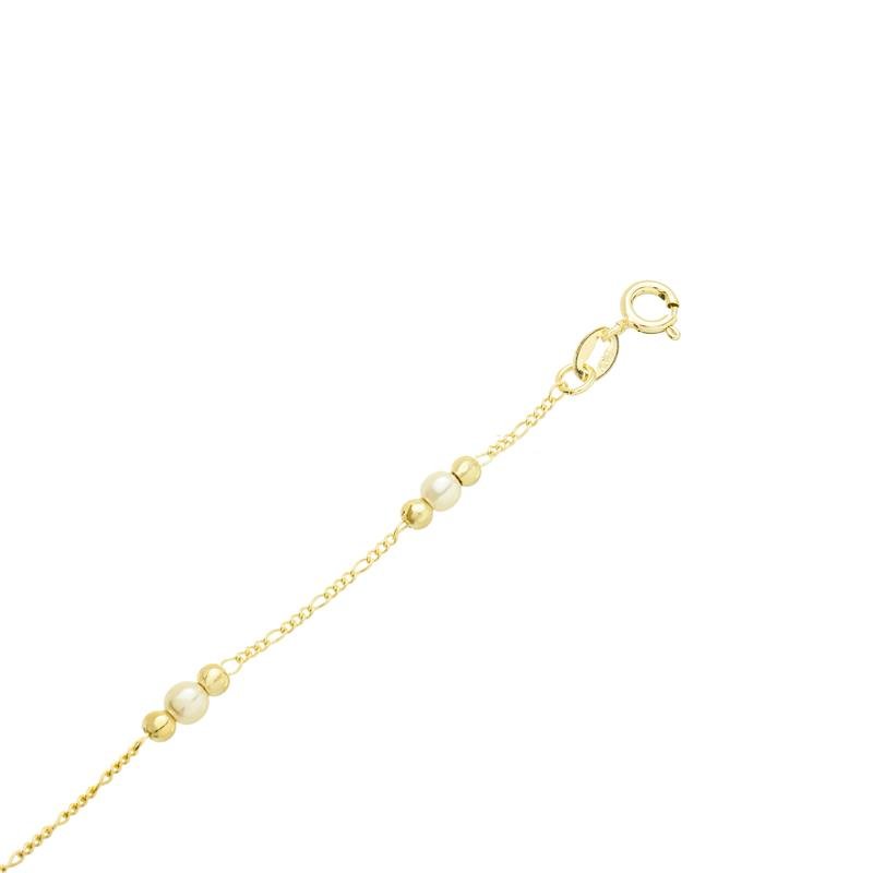 CORRENTE ELO 1X1 C/ PÉROLA / ABS 2 MM 4,1MM DE LARGURA X 4,1MM DE ESPESSURA