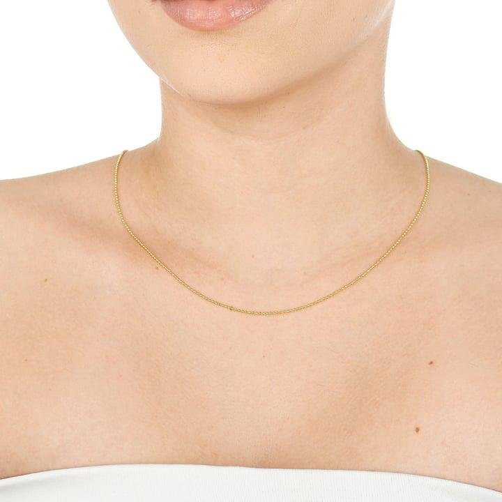 CORRENTE BOLINHA LISA 1,2MM DE LARGURA X 1,1MM DE ESPESSURA