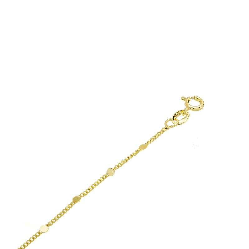CORRENTE GROUMET C/ MEDALHINHA ESPAÇADA 1,6MM DE LARGURA X 0,8MM DE ESPESSURA