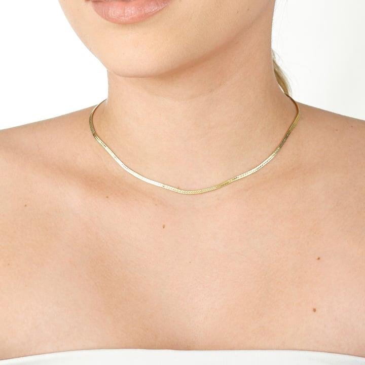 CORRENTE LAMINADA C/ 2 DETALHES DIFERENTES 2,2MM DE LARGURA X 0,5MM DE ESPESSURA