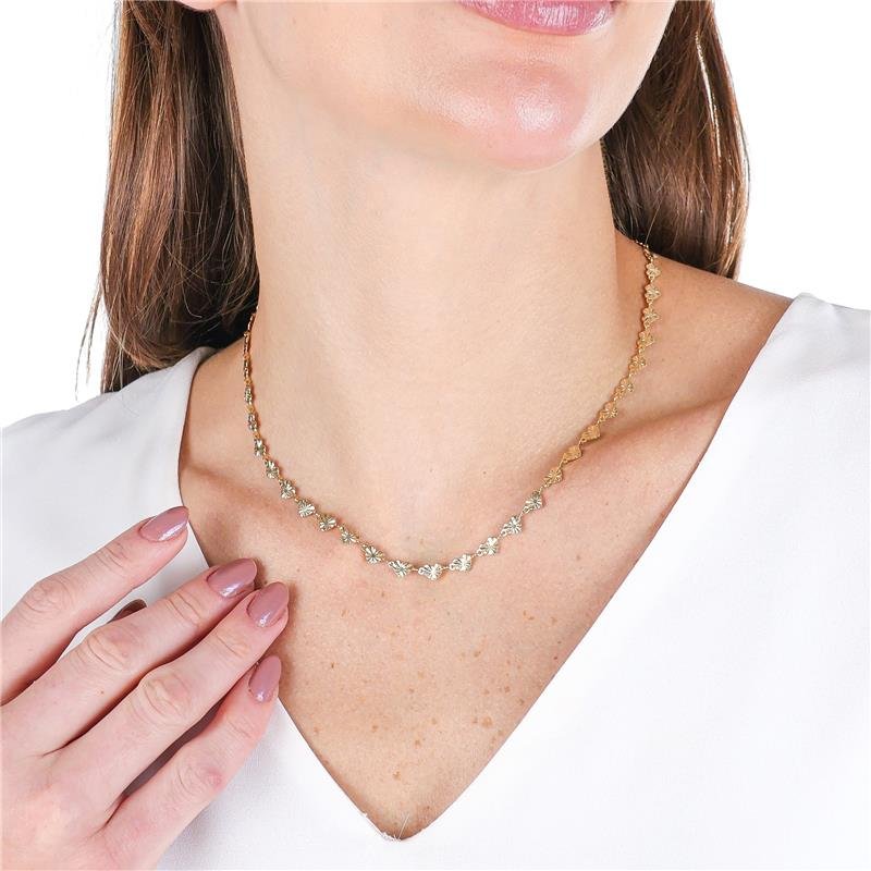 CORRENTE CORRENTE CORAÇÃO DIAMANTADO 5,4MM DE LARGURA X 0,7MM DE ESPESSURA