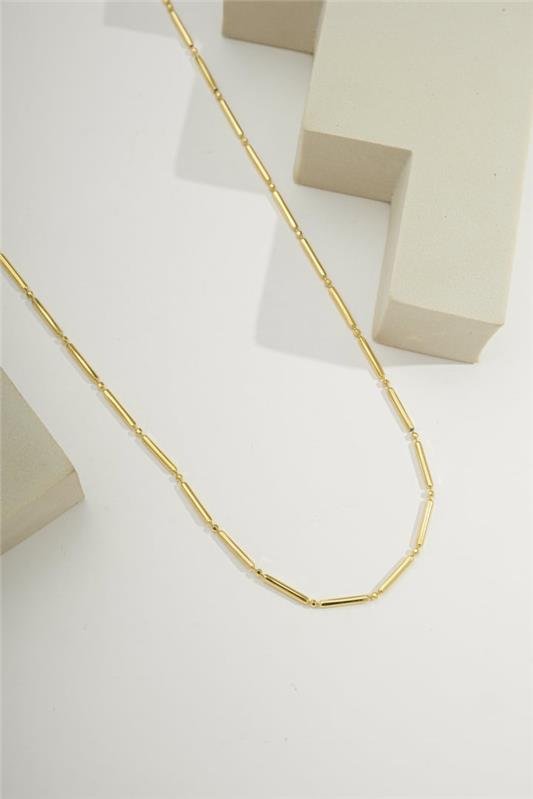 CORRENTE ARREDONDADA TUBO MAIOR E BOLINHA 1,5MM DE LARGURA X 1,5MM DE ESPESSURA