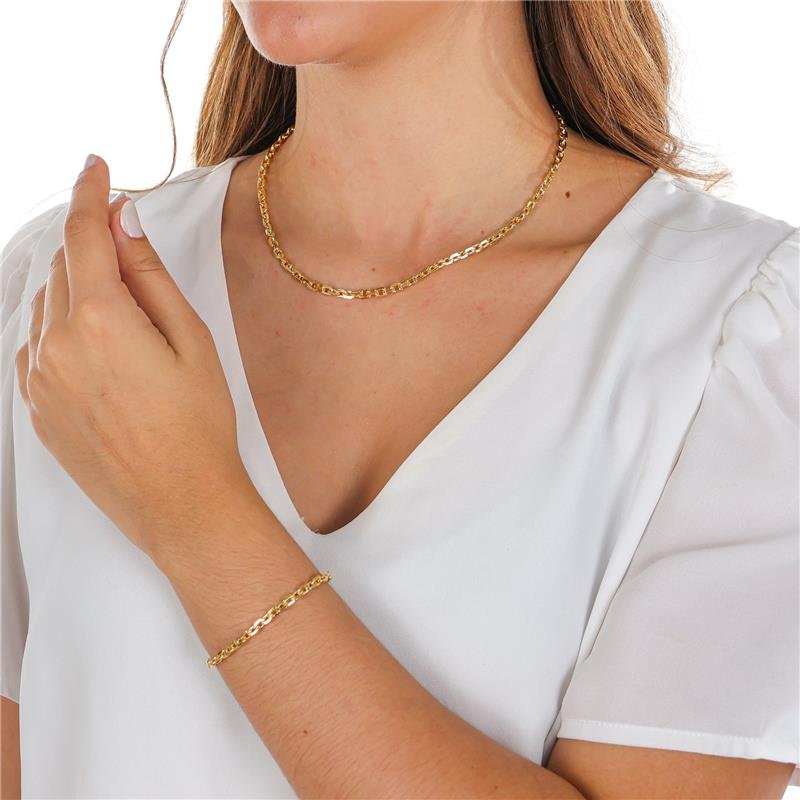 CORRENTE CARTIER CURTA 4,4MM DE LARGURA X 1,2MM DE ESPESSURA