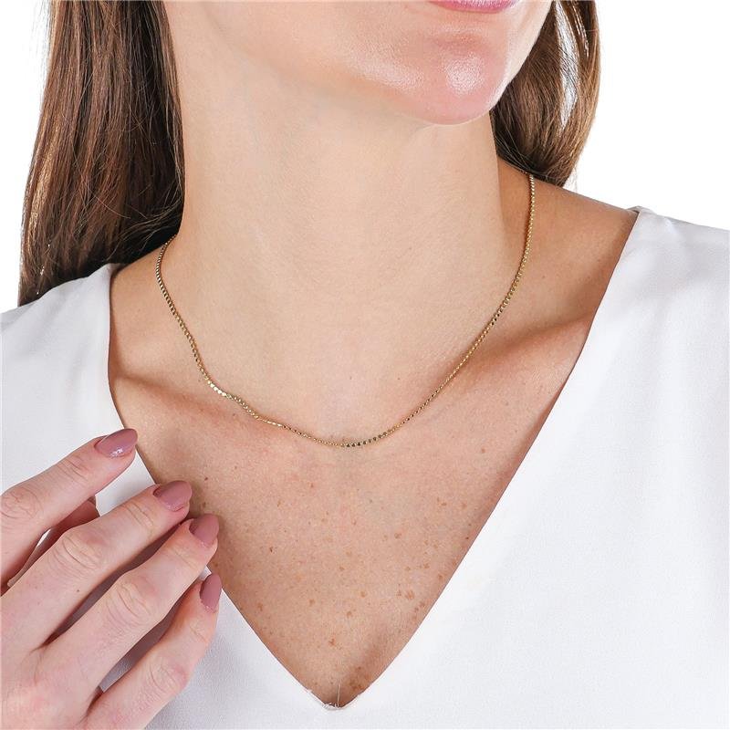 CORRENTE BOLINHA AMASSADA 1,5MM DE LARGURA X 0,9MM DE ESPESSURA