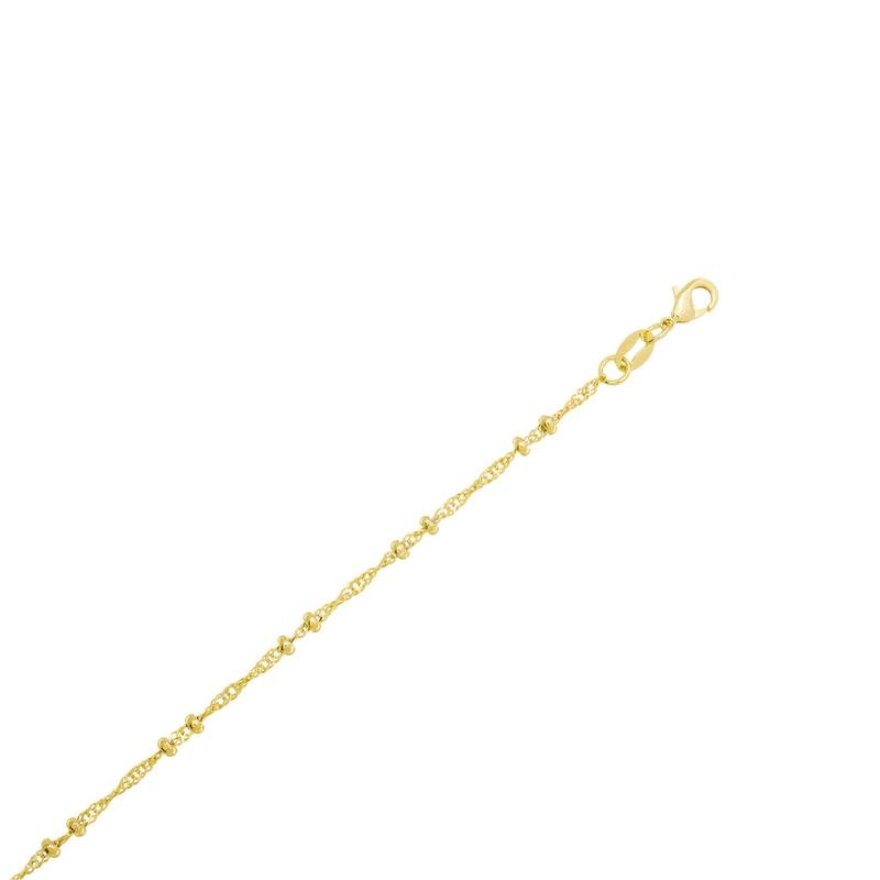 CORRENTE SINGAPURA C/ BOLINHA 2,6MM DE LARGURA X 1,5MM DE ESPESSURA