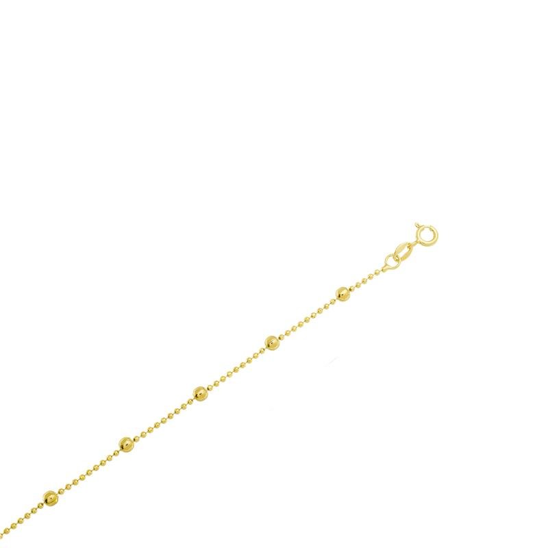 CORRENTE BOLINHA LISA C/ BOLINHAS MAIORES 3,6MM DE LARGURA X 3,6MM DE ESPESSURA