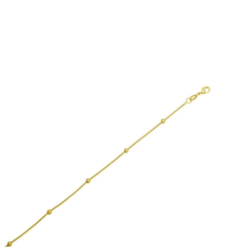 CORRENTE RABO DE RATO C/ BOLINHA 3,1MM DE LARGURA X 3,1MM DE ESPESSURA