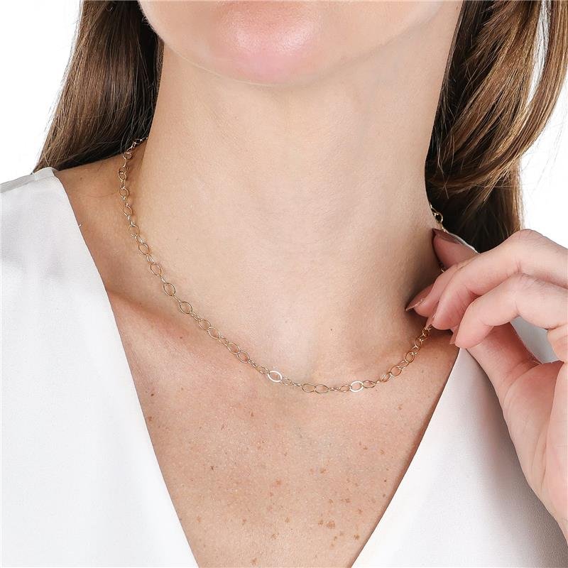 CORRENTE ELO OVAL 4MM DE LARGURA X 0,4MM DE ESPESSURA