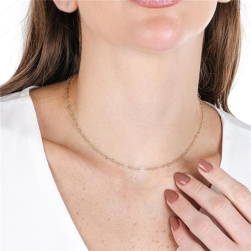 CORRENTE CORRENTE CORAÇÃO 2,7MM DE LARGURA X 0,3MM DE ESPESSURA