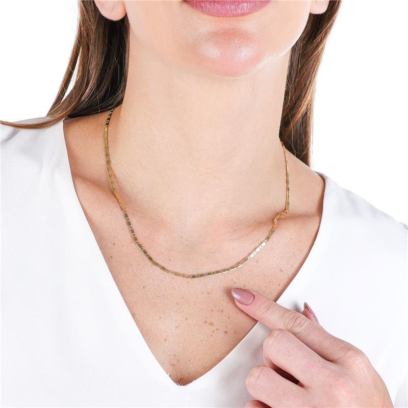 CORRENTE PIASTRINE 2,5MM DE LARGURA X 0,4MM DE ESPESSURA