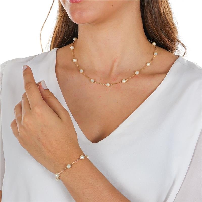 CORRENTE CORRENTE INTEIRA DE PÉROLA 6,1MM DE LARGURA X 6,1MM DE ESPESSURA