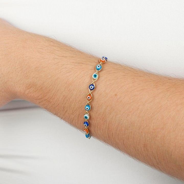 PULSEIRA DE OLHOS GREGOS COLORIDOS