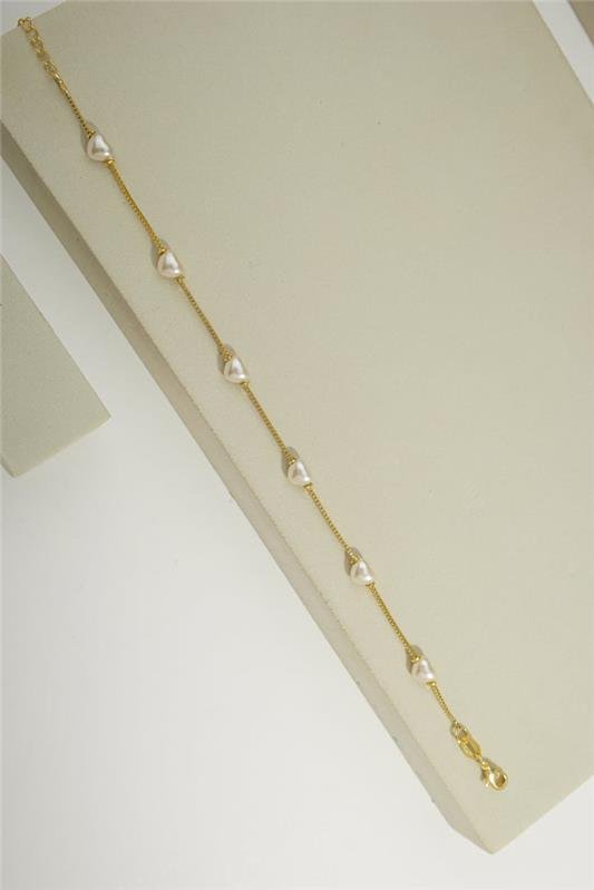 PULSEIRA DE CORRENTE COM CORAÇÕES PEROLIZADOS