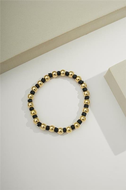 PULSEIRA DE MIÇANGUINHAS E BOLINHAS DE 6MM AJUSTÁVEL