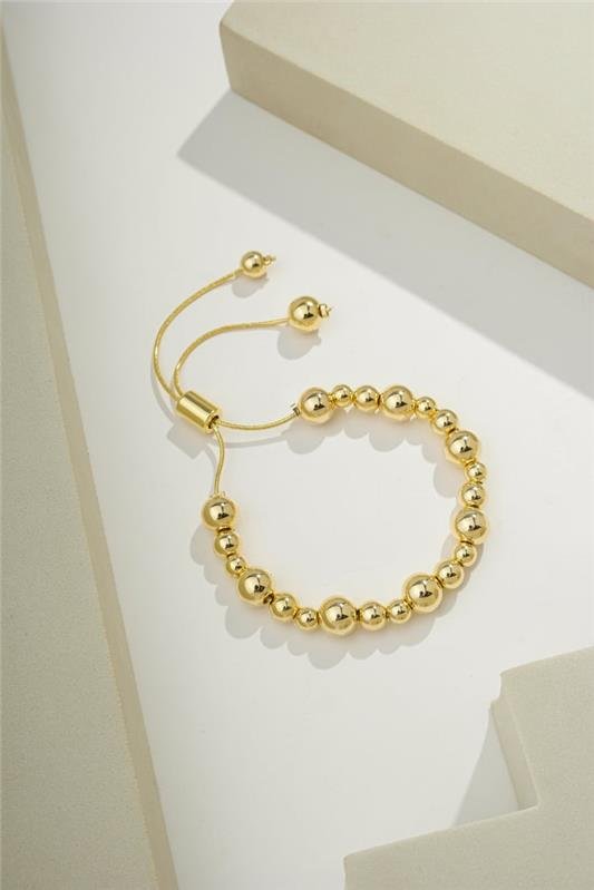 PULSEIRA DE MIX DE BOLINHAS 8/4MM AJUSTÁVEL