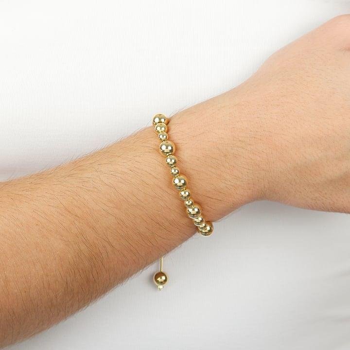 PULSEIRA DE MIX DE BOLINHAS 8/4MM AJUSTÁVEL