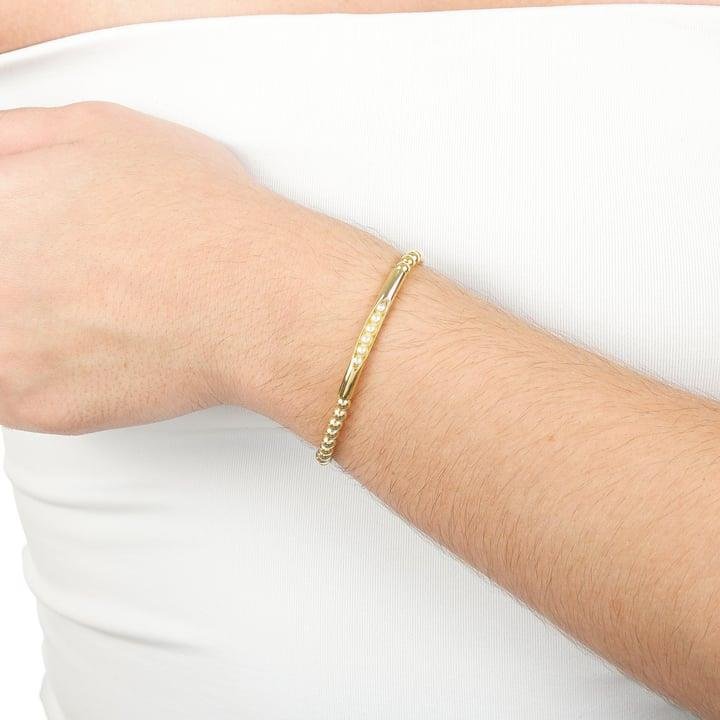 PULSEIRA DE BOLINHAS E PÉROLAS AJUSTÁVEL