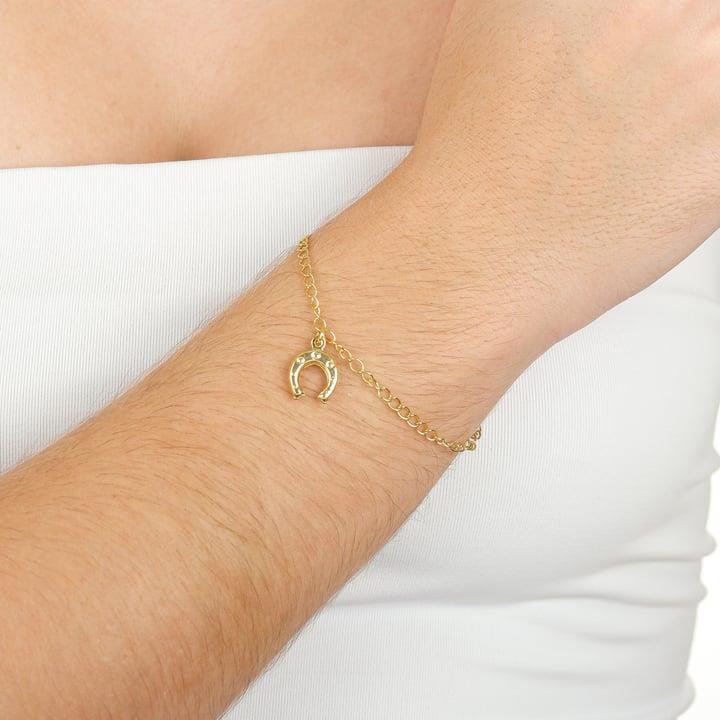 TORNOZELEIRA DE 25 CM COM PINGENTINHO DE FERRADURA - 004-00438