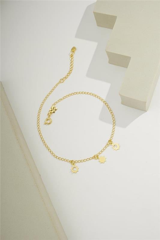 TORNOZELEIRA DE 25 CM COM PINGENTINHOS DE SOL - 004-00442