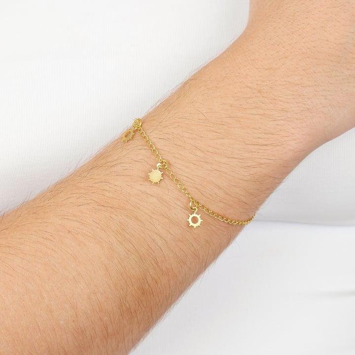 TORNOZELEIRA DE 25 CM COM PINGENTINHOS DE SOL - 004-00442