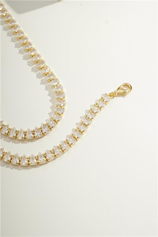 PULSEIRA RIVIERA COM 16 CM ZIRCONIA GOTA 3X5 - 004-00510