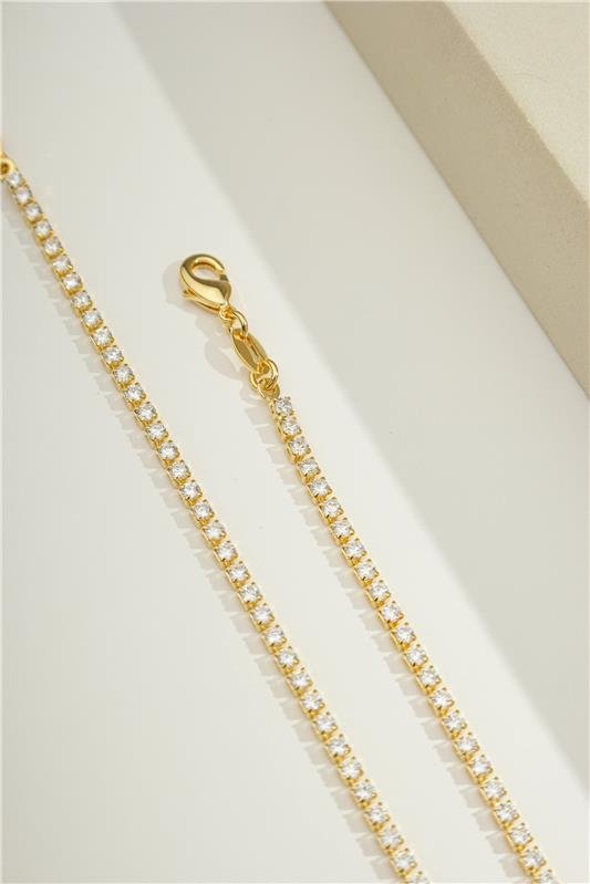 PULSEIRA RIVIERA COM 16 CM COM ZIRCONIA 2 MM - 004-00511