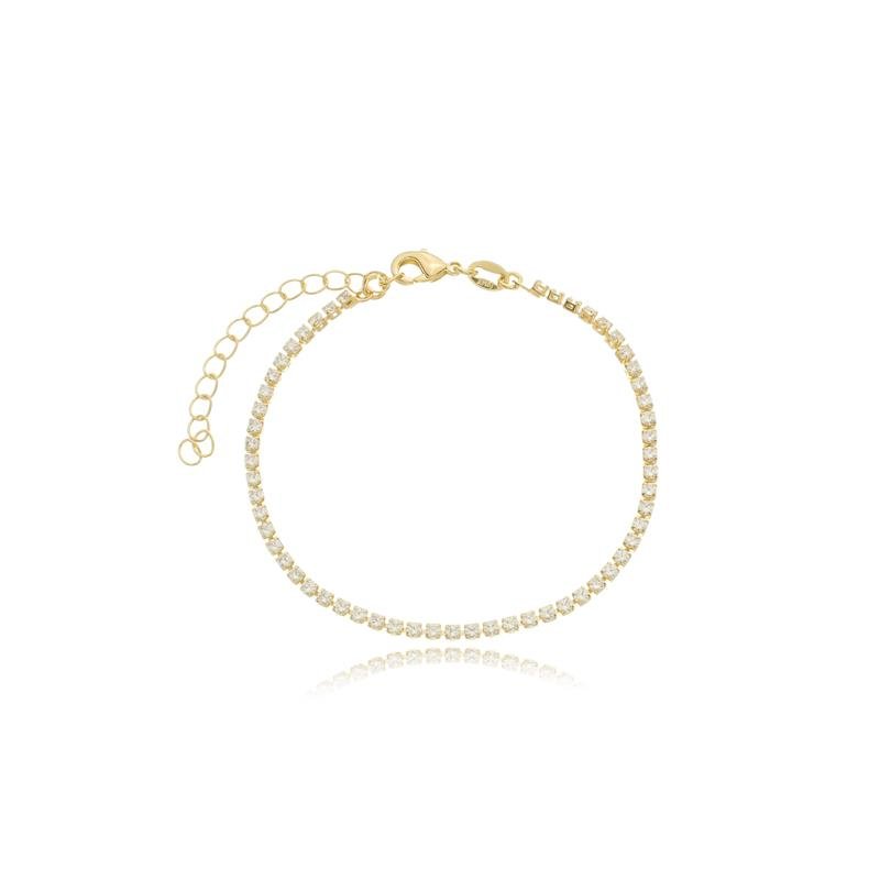 PULSEIRA RIVIERA COM 16 CM COM ZIRCONIA 2 MM - 004-00511