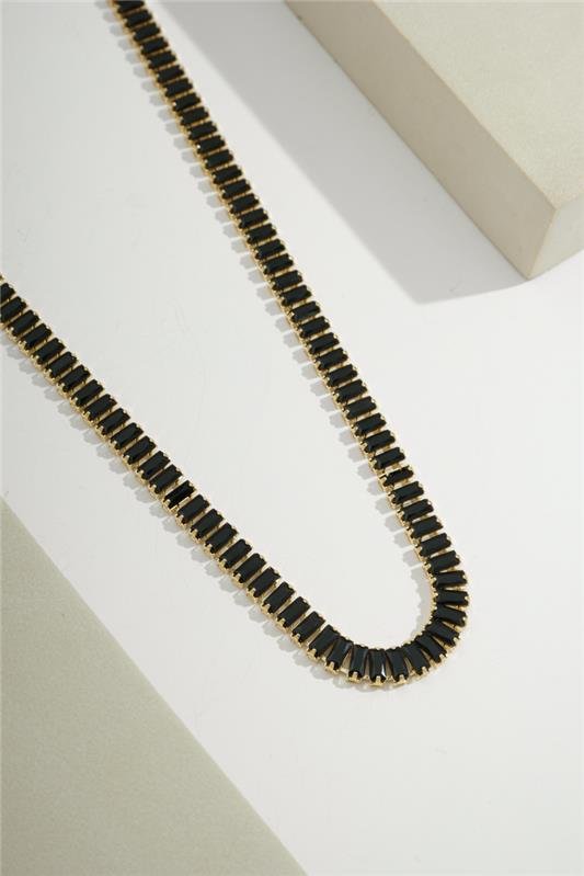 COLAR DE RIVIERA EM BAGUETES 5X2,5 MM