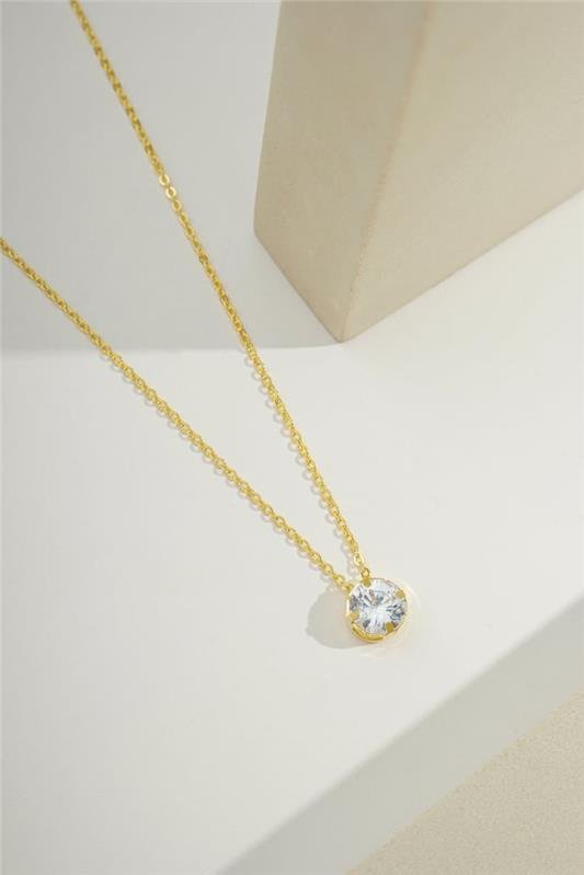 COLAR DE PONTO LUZ COM ZIRCÔNIA DE 8MM