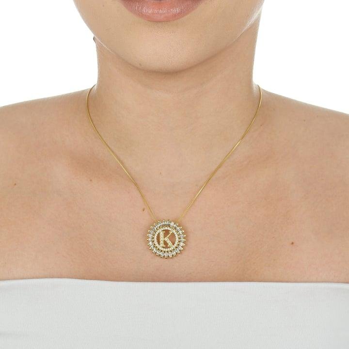 COLAR DE LETRA COM ZIRCÔNIAS