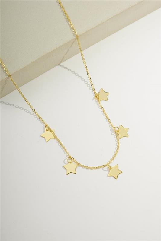 COLAR DE ESTRELINHAS EM CORRENTE DE ELOS